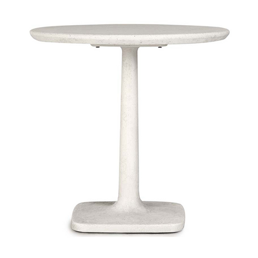 Paulina Outdoor Round Bistro Table - White