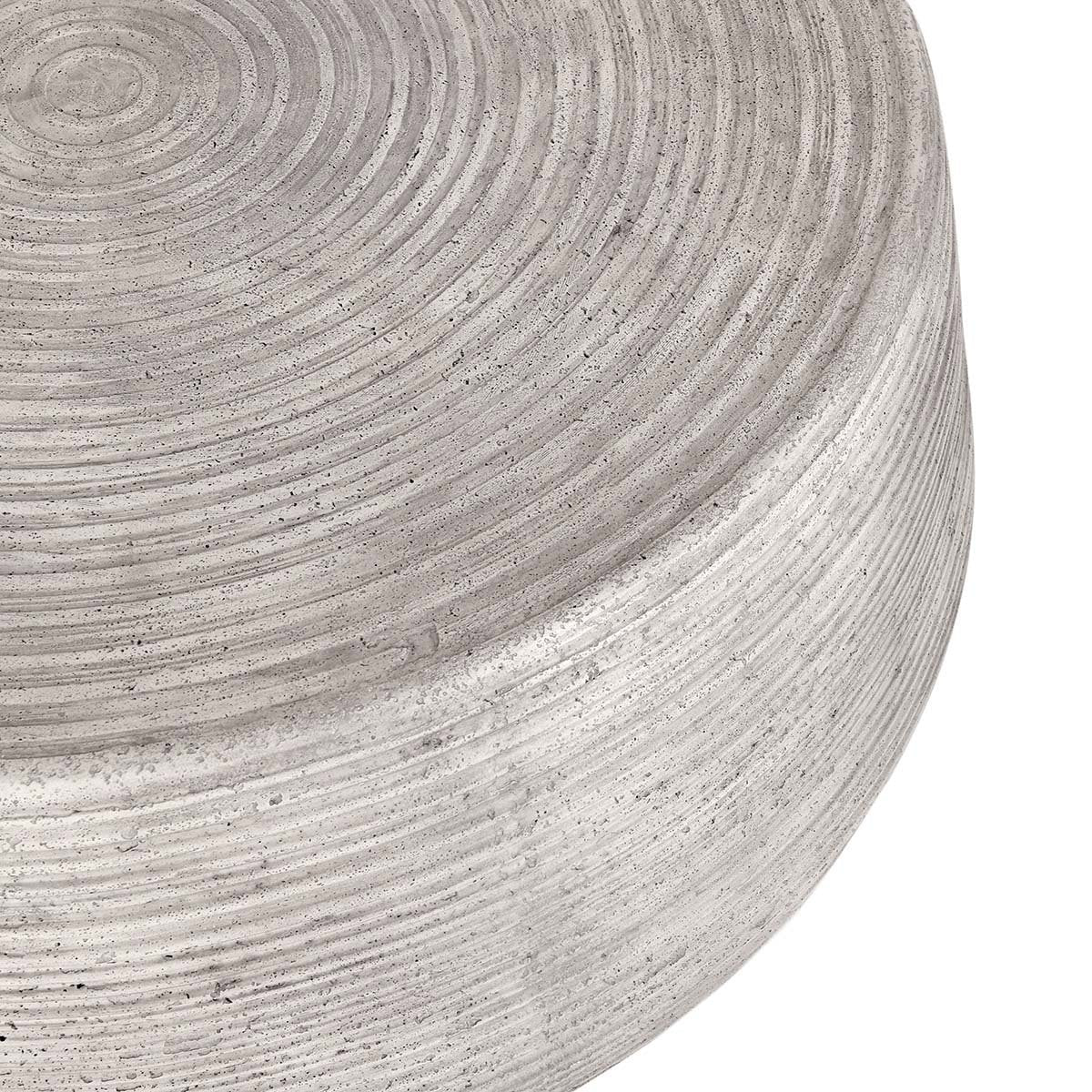 Nellie Outdoor Round Coffee Table - Light Gray