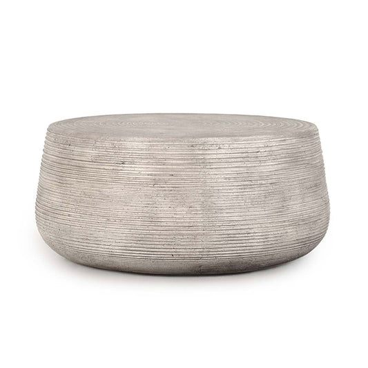 Nellie Outdoor Round Coffee Table - Light Gray