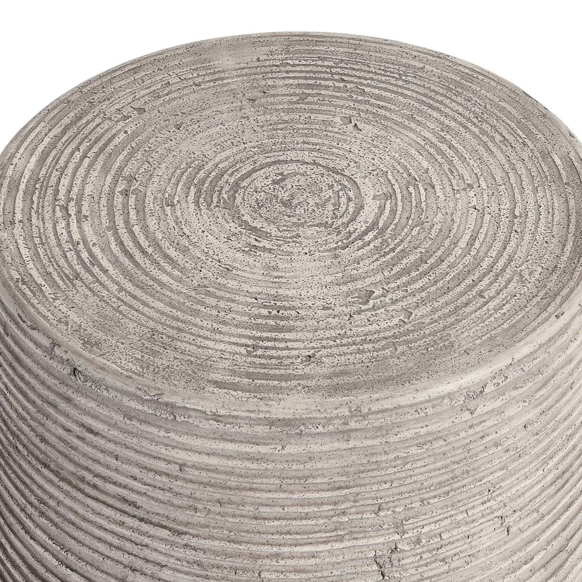 Nellie Outdoor Round End Table - Light Gray