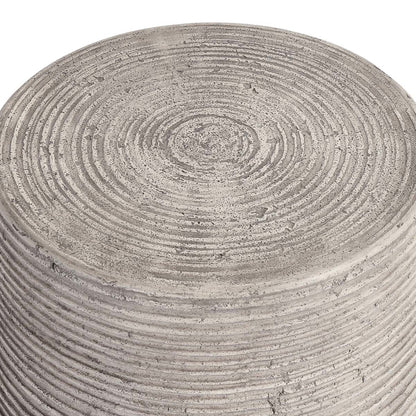 Nellie Outdoor Round End Table - Light Gray