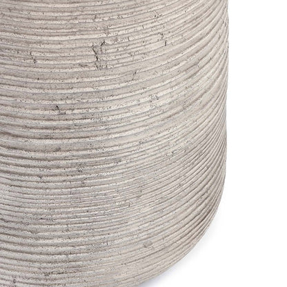 Nellie Outdoor Round End Table - Light Gray