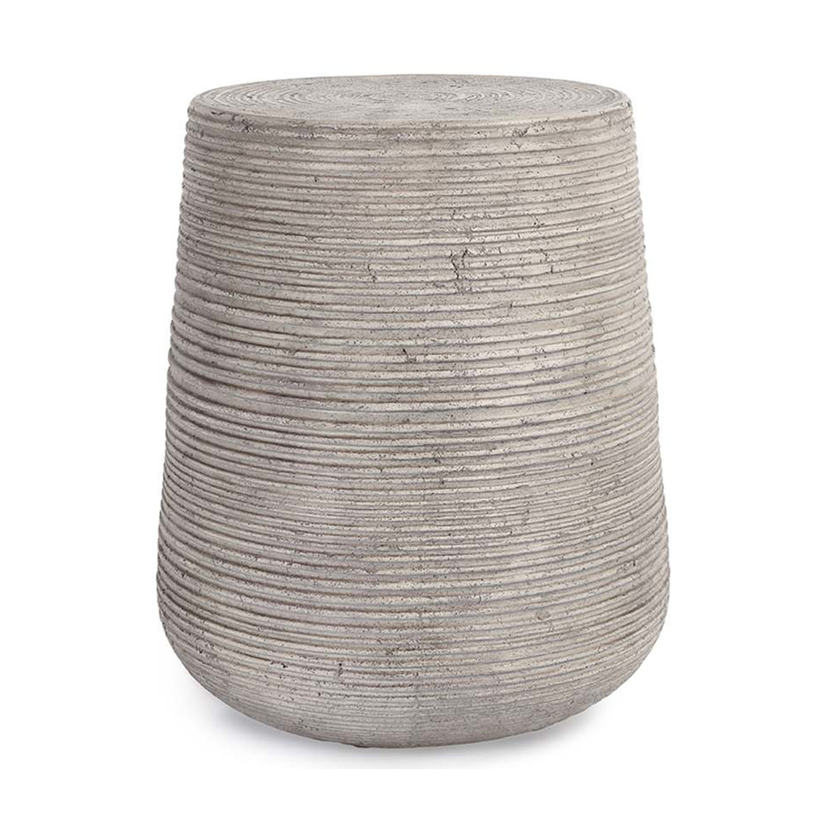 Nellie Outdoor Round End Table - Light Gray