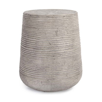 Nellie Outdoor Round End Table - Light Gray