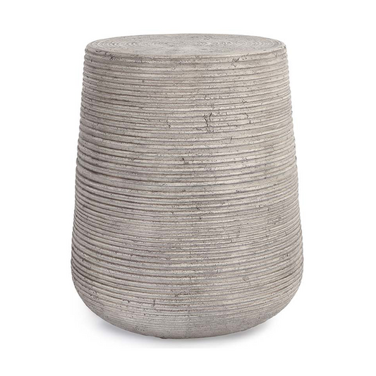 Nellie Outdoor Round End Table - Light Gray