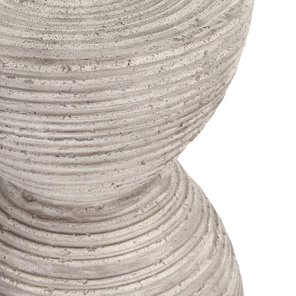 Corey Outdoor Round Accent Table - Light Gray