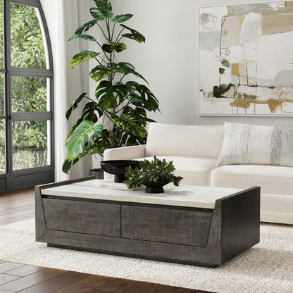 Tori Rectangle Coffee Table - Antique Gray