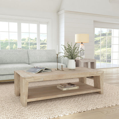 Troy Rectangle Coffee Table - Aged Cream