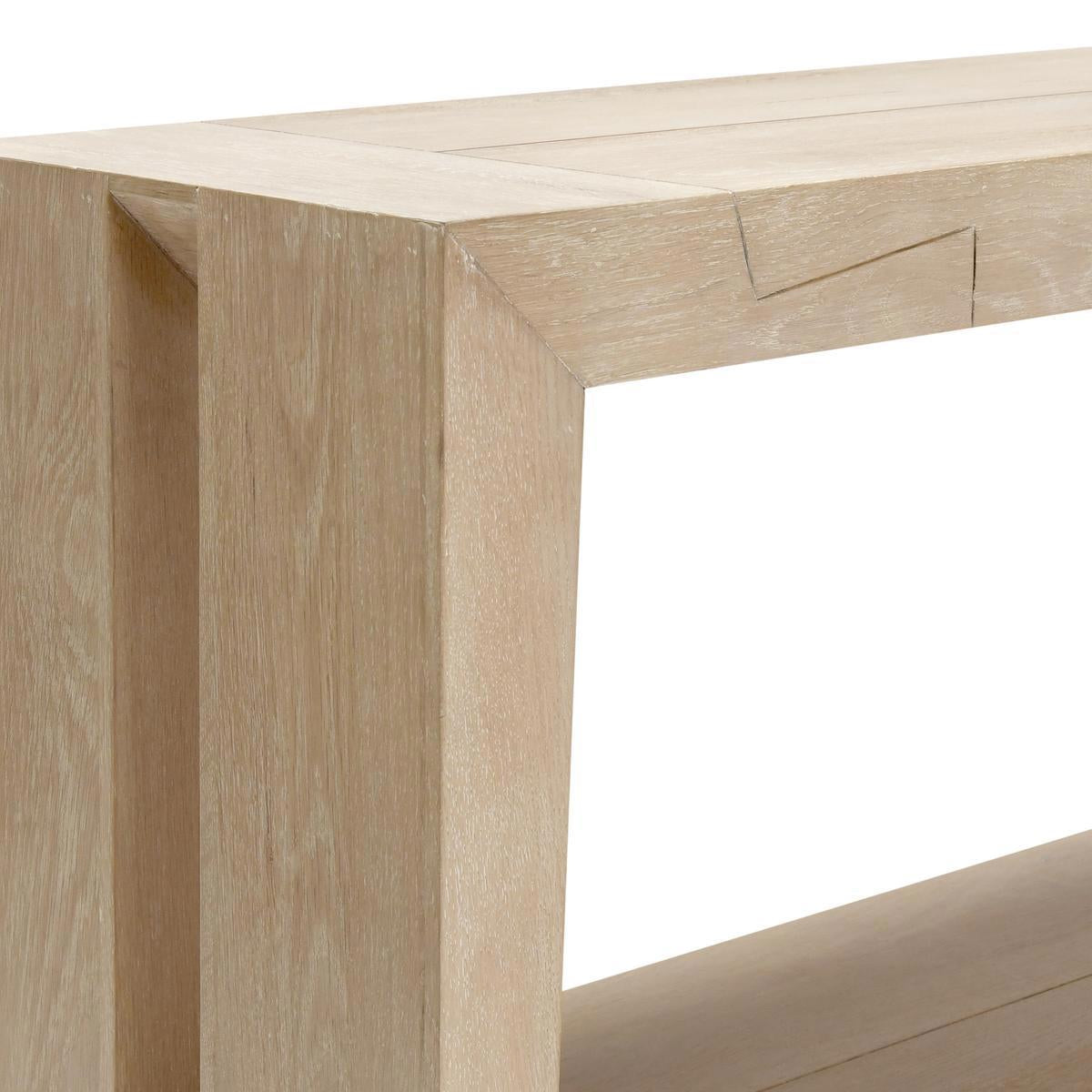 Troy Rectangle Console Table - Aged Cream