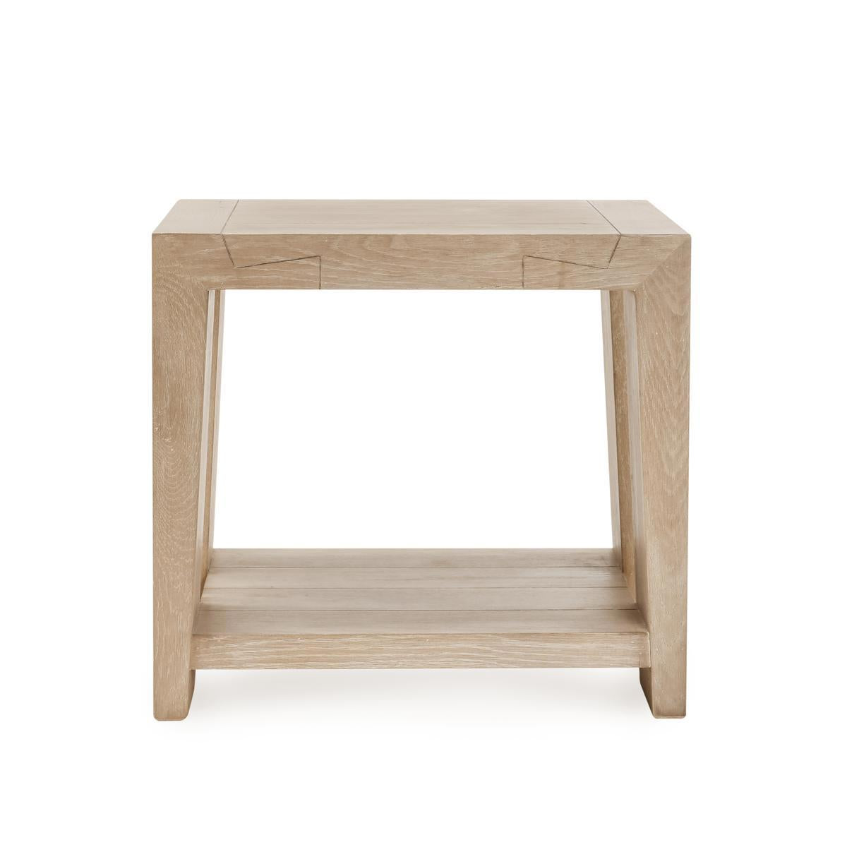 Troy Square End Table - Aged Cream