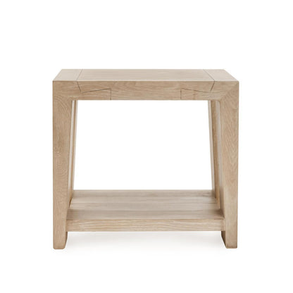 Troy Square End Table - Aged Cream
