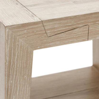 Troy Square End Table - Aged Cream