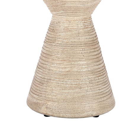 Fern Outdoor Round Accent Table - Beige