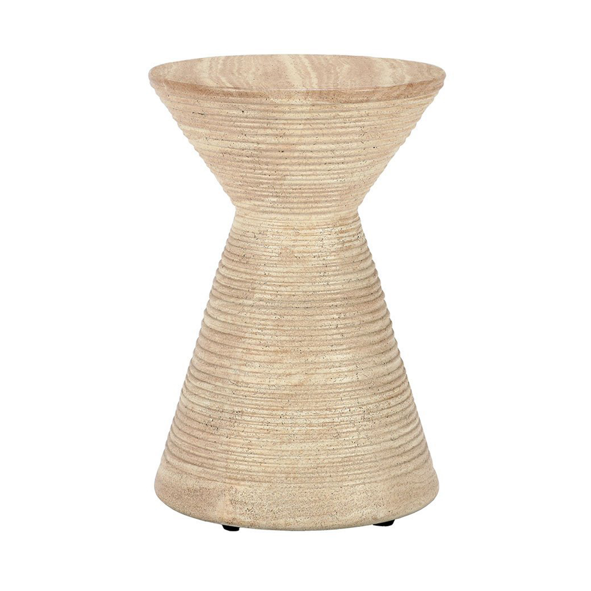 Fern Outdoor Round Accent Table - Beige