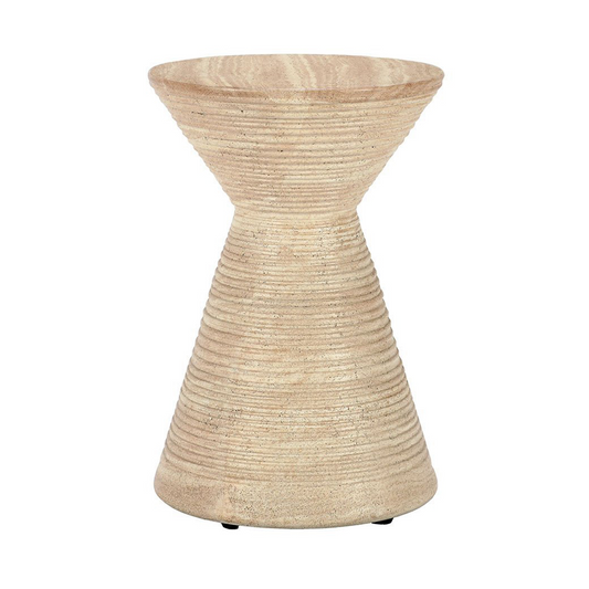 Fern Outdoor Round Accent Table - Beige