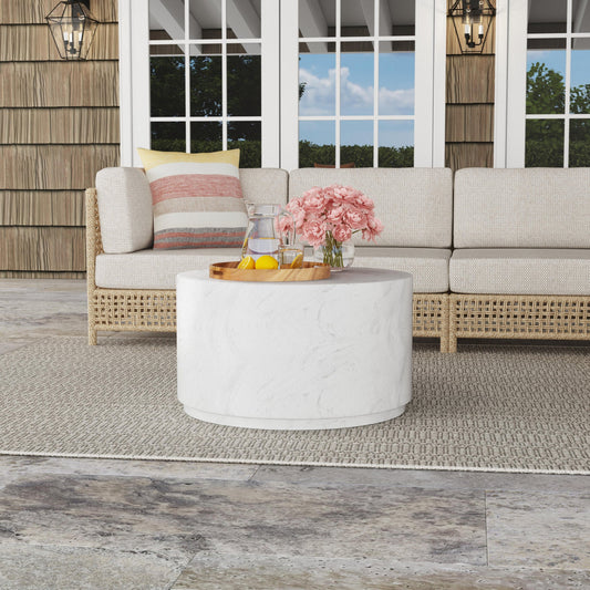 Arlette Outdoor Round Coffee Table