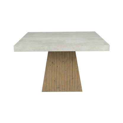Ridley Square Dining Table - Natural/Weathered Chalk