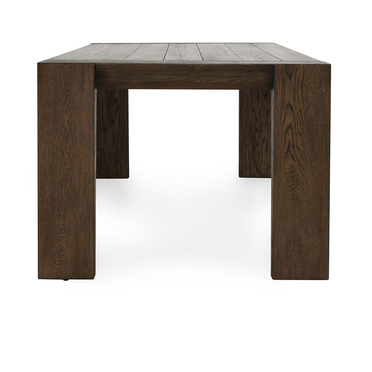 Troy Rectangle Dining Table - Suede Brown