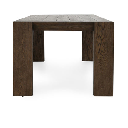 Troy Rectangle Dining Table - Suede Brown
