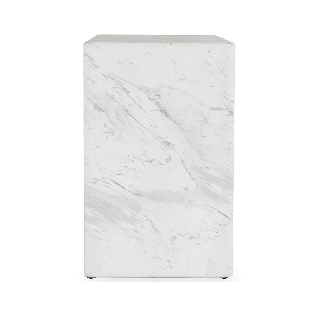 Marmo Outdoor Rectangle End Table - Ivory/Gray
