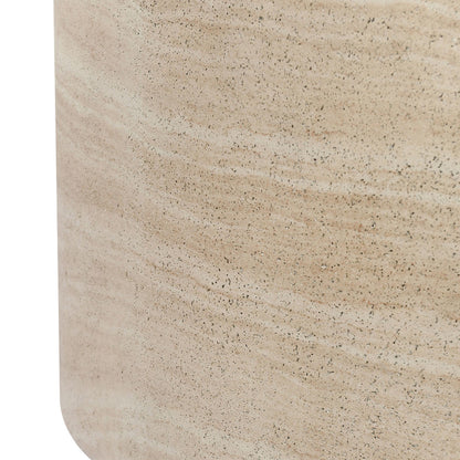 Mckenna Outdoor Round Coffee Table - Travertine
