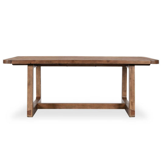 Lyra Pine Wood 80-110" Extension Dining Table Smoke Brown - Smoke Brown