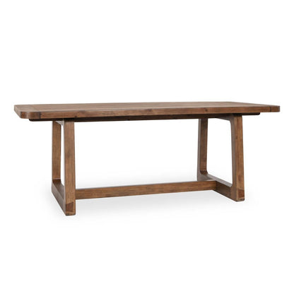 Lyra Pine Wood 80-110" Extension Dining Table Smoke Brown - Smoke Brown