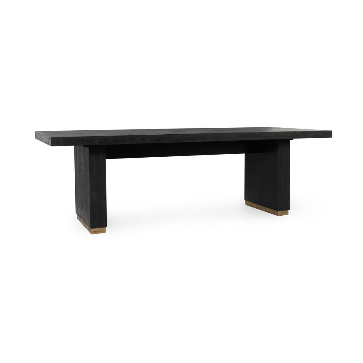 Lynx Solid Wood Rectangle Dining Table - Carbon Black