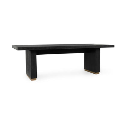 Lynx Solid Wood Rectangle Dining Table - Carbon Black