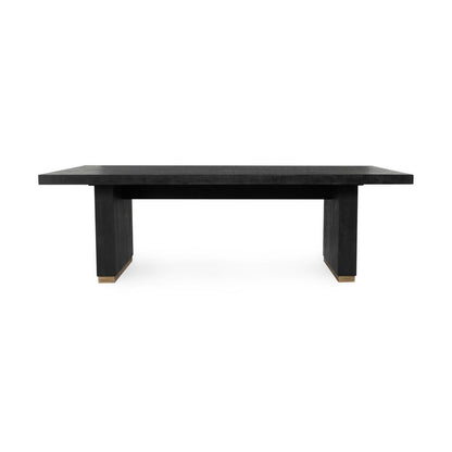 Lynx Solid Wood Rectangle Dining Table - Carbon Black
