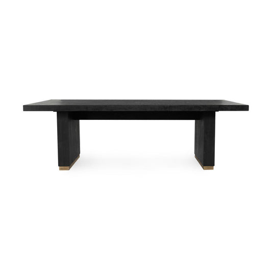 Lynx Solid Wood Rectangle Dining Table - Carbon Black