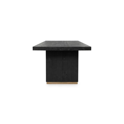 Lynx Solid Wood Rectangle Dining Table - Carbon Black