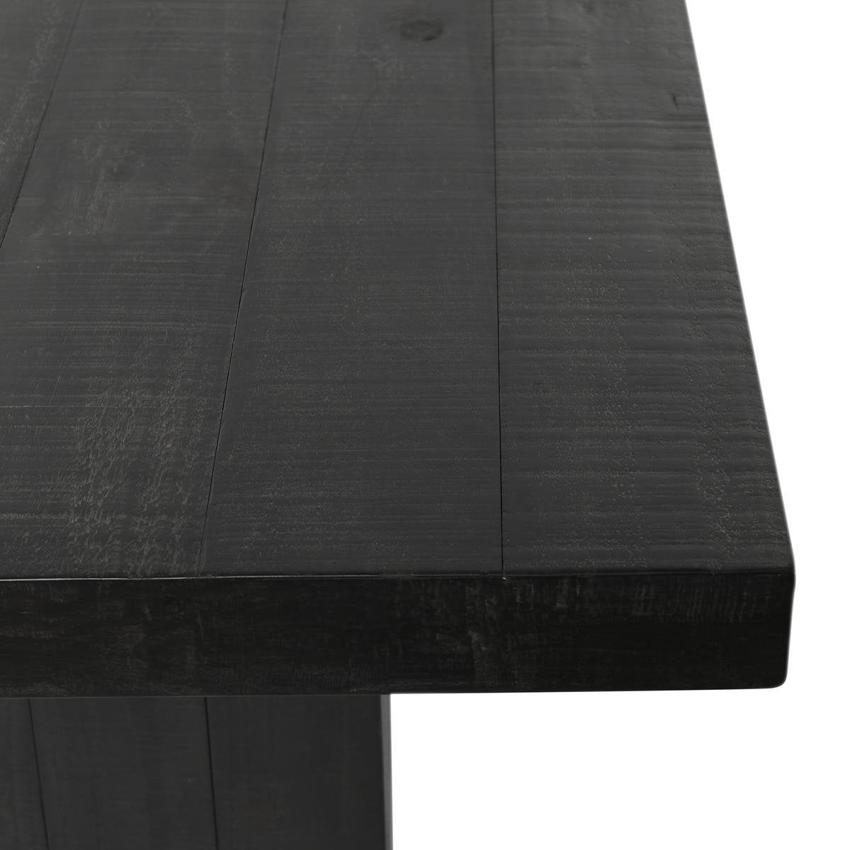 Lynx Solid Wood Rectangle Dining Table - Carbon Black