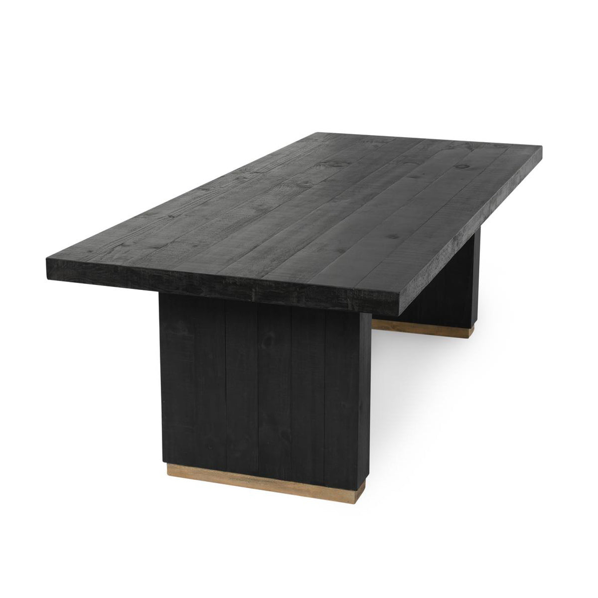 Lynx Solid Wood Rectangle Dining Table - Carbon Black