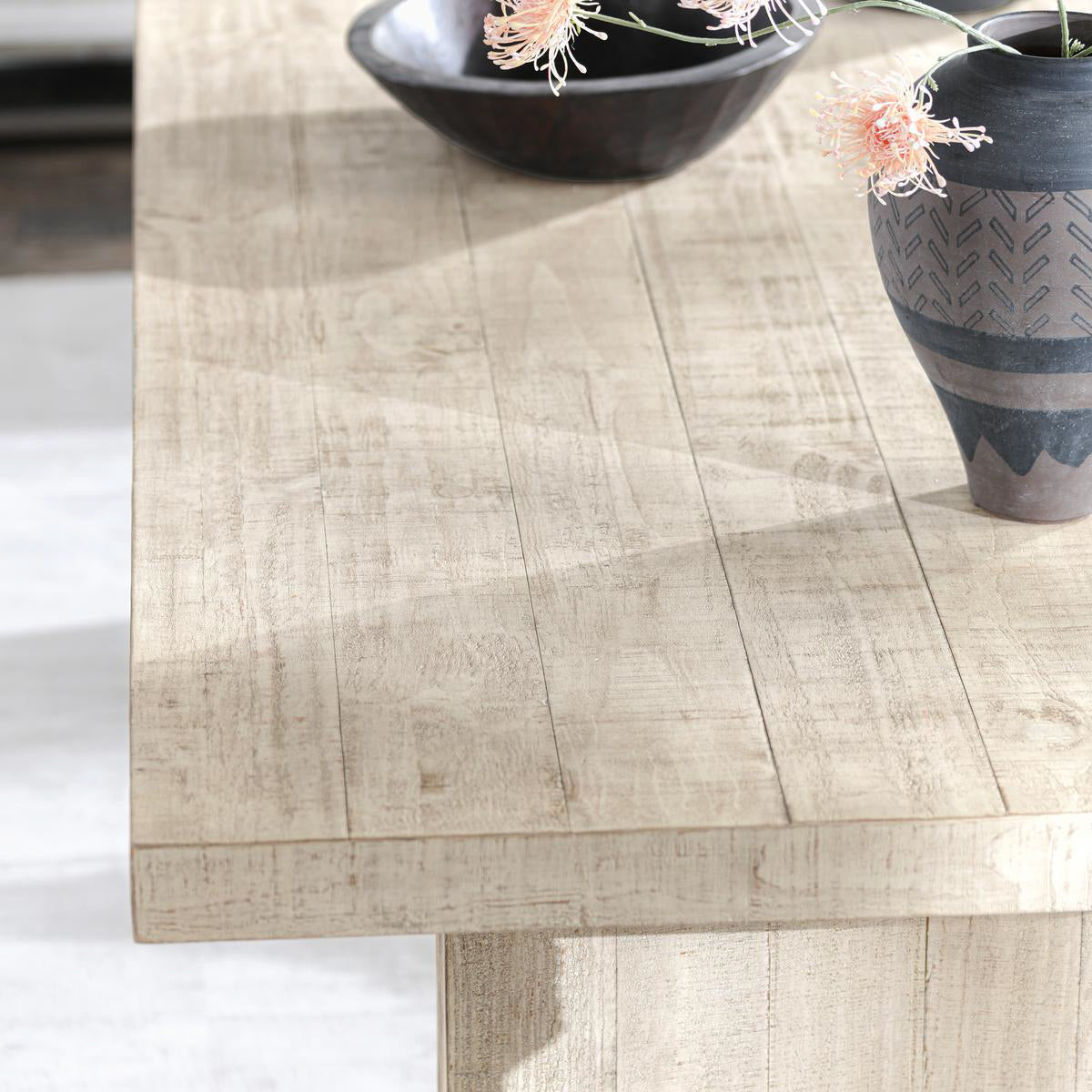 Lynx Rectangle Dining Table - Antique White