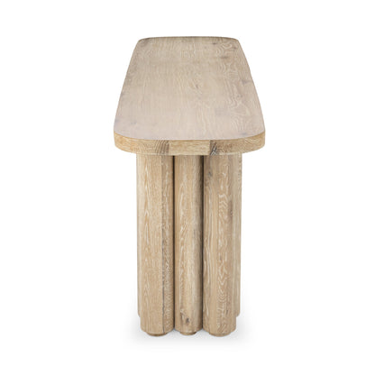 Tiber Rectangle Console Table - Cream Washed