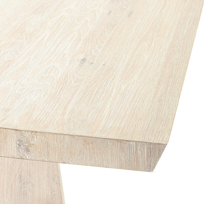Sanford Rectangle Dining Table - Cream Washed