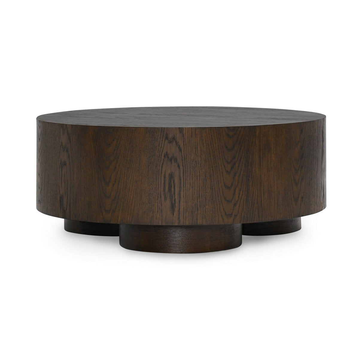 Runa Round Coffee Table - Coffee Brown