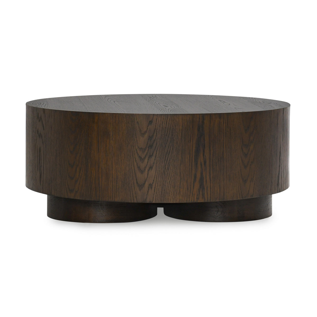 Runa Round Coffee Table - Coffee Brown