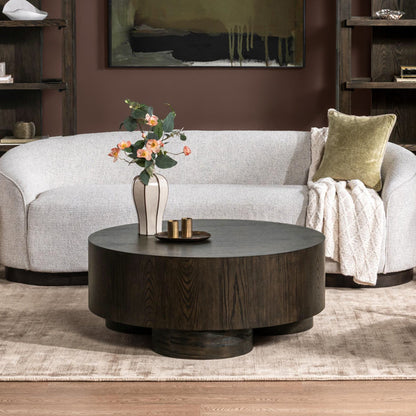 Runa Round Coffee Table - Coffee Brown