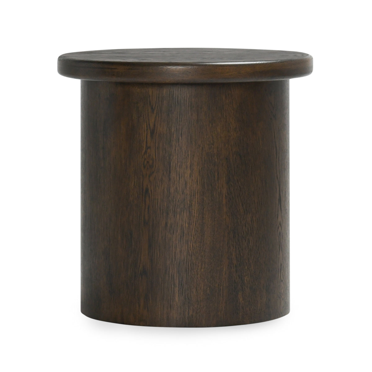 Runa Round End Table - Coffee Brown