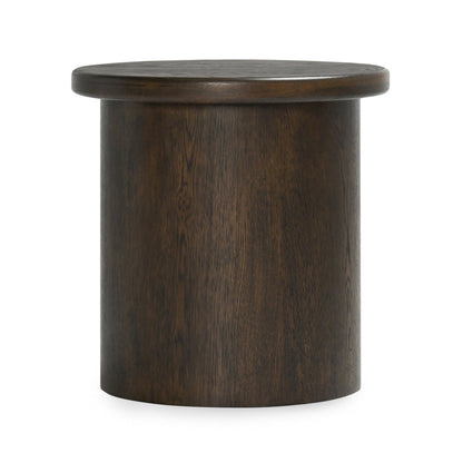 Runa Round End Table - Coffee Brown