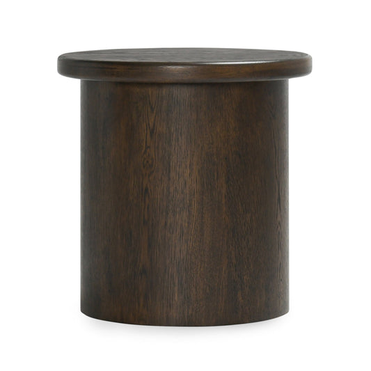 Runa Round End Table - Coffee Brown
