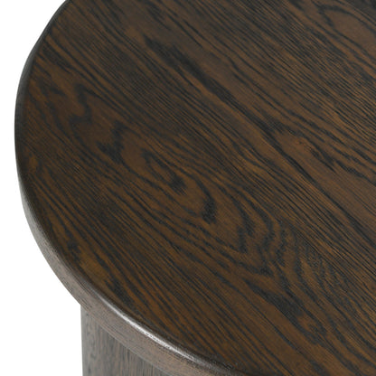 Runa Round End Table - Coffee Brown