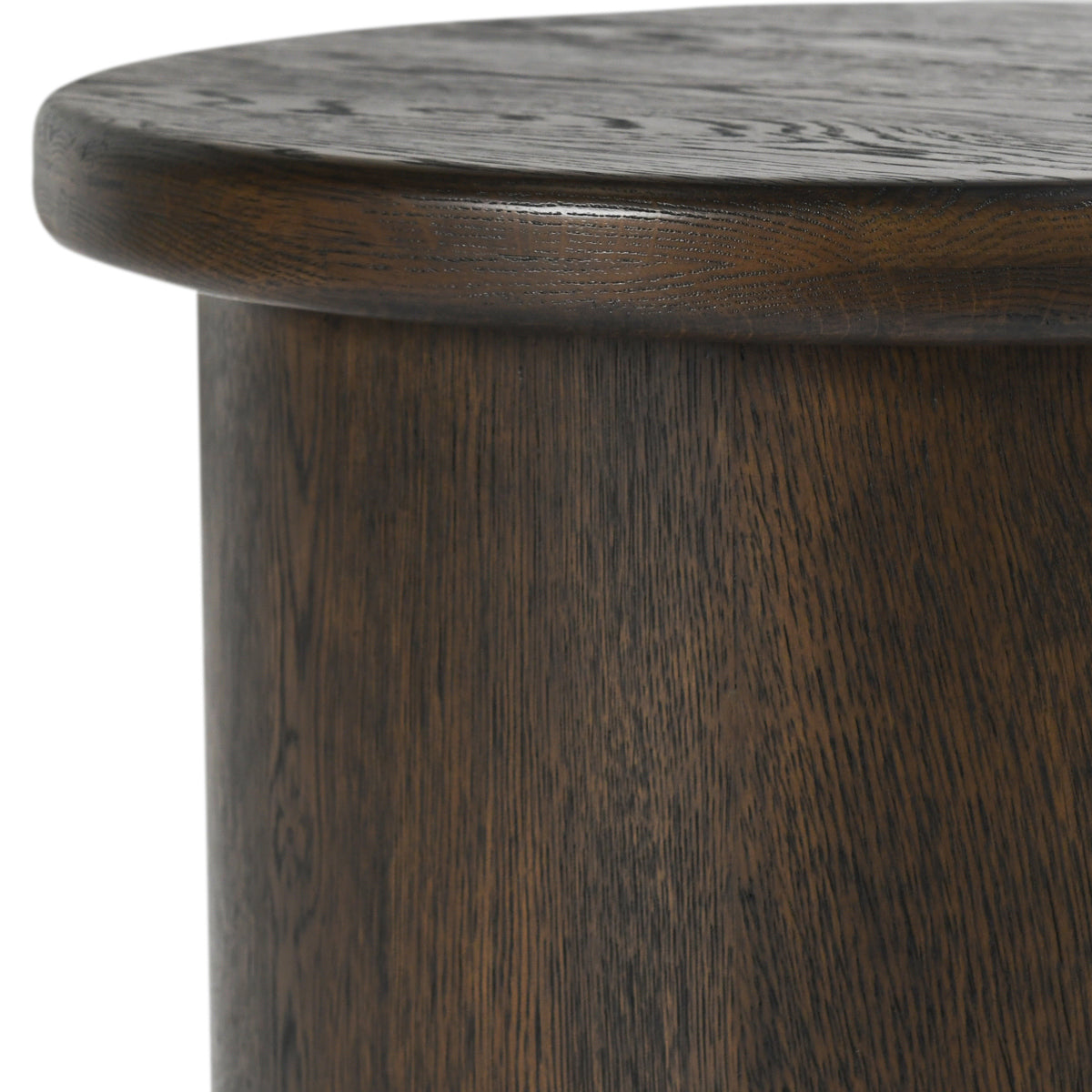 Runa Round End Table - Coffee Brown