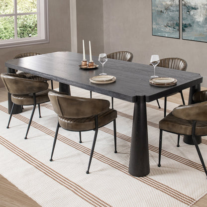 Atrop Rectangle Dining Table - Ink Black