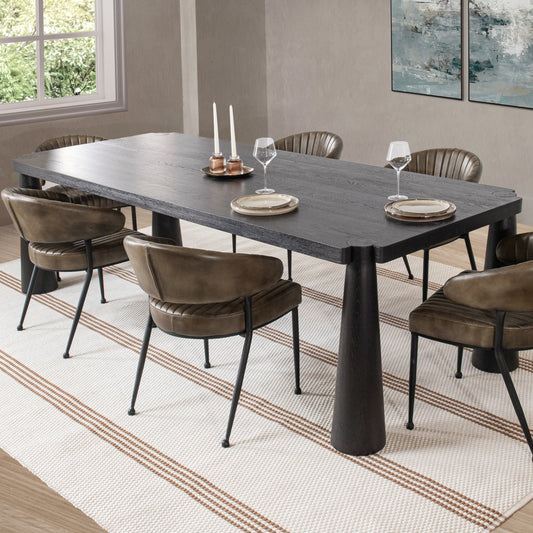 Atrop Rectangle Dining Table - Ink Black