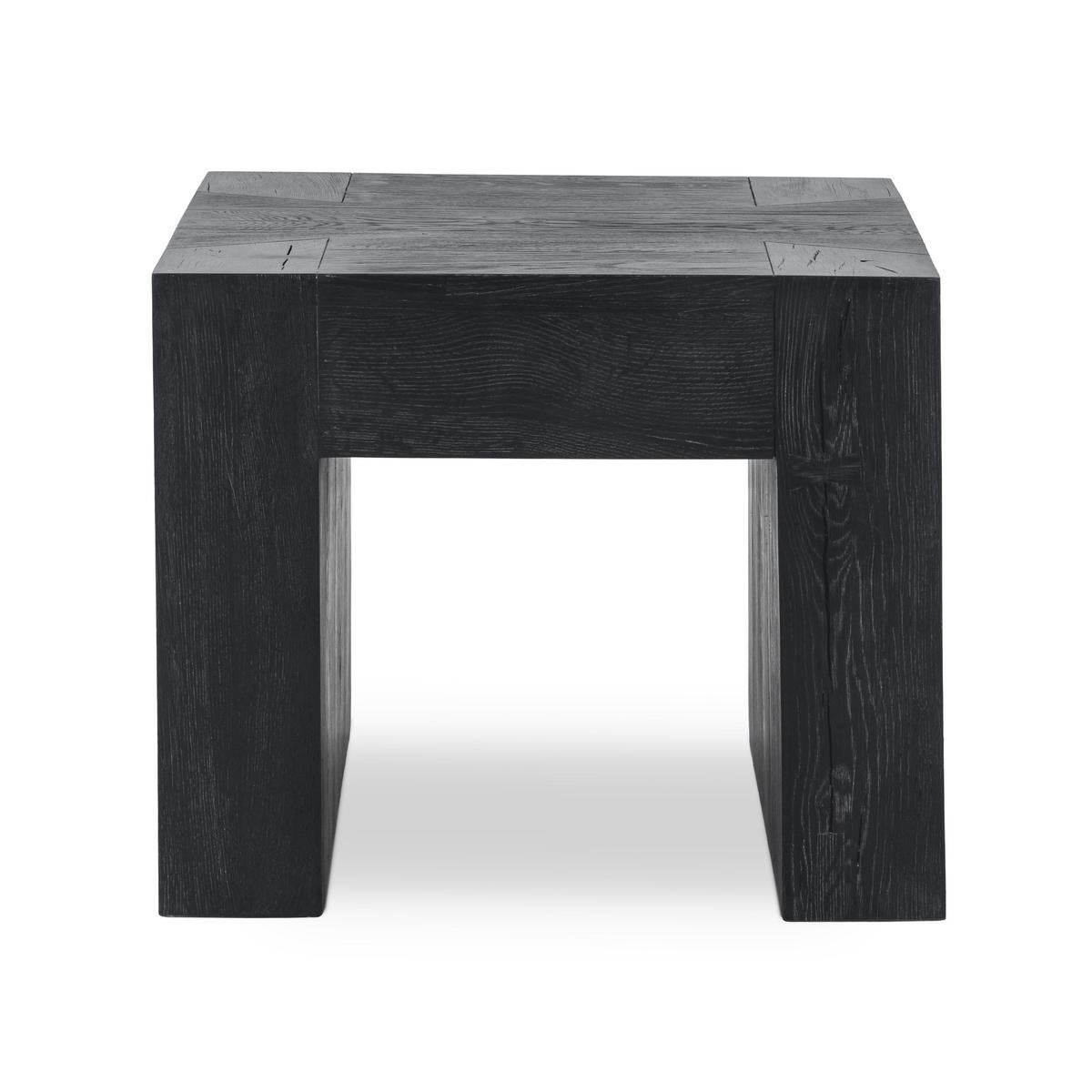 Bristol Square End Table - Aged Black