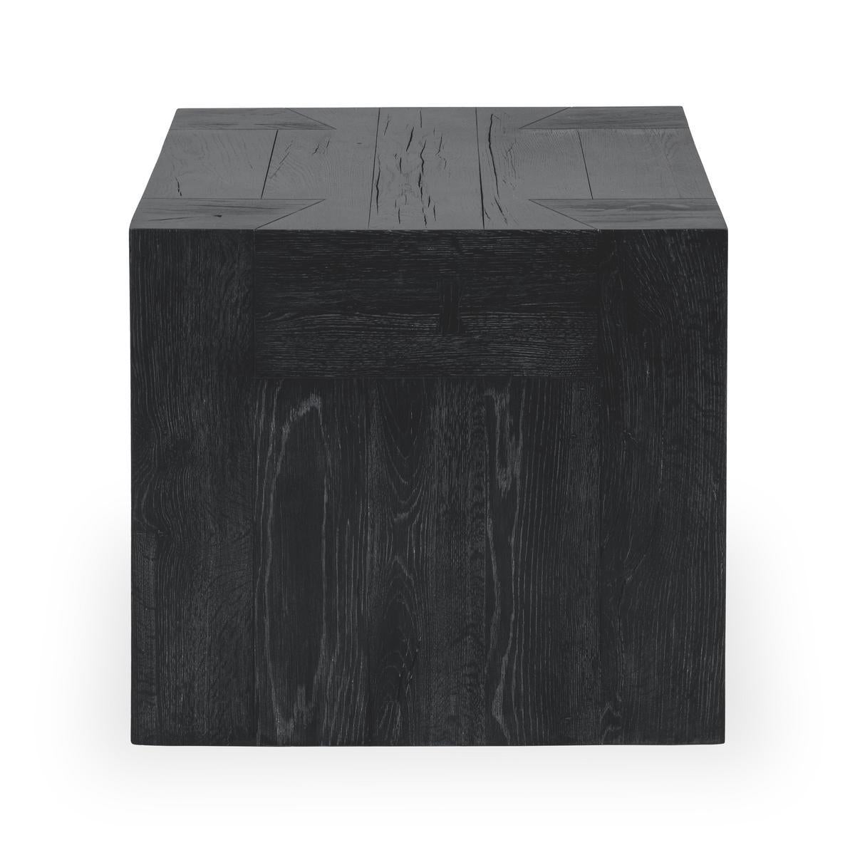 Bristol Square End Table - Aged Black