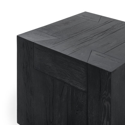 Bristol Square End Table - Aged Black